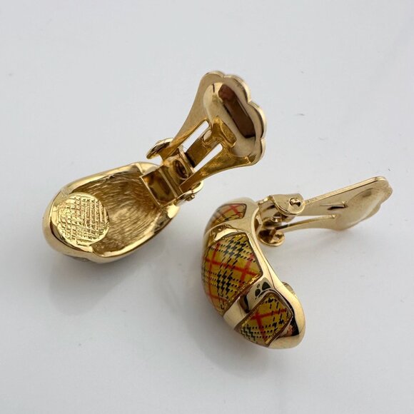 Burberrys of London Nova Check Clip On Earrings with Branded Dust Bag - Picture 4 of 14